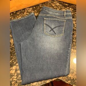 Christopher & Banks Dark Blue Straight Leg Jeans Size 16